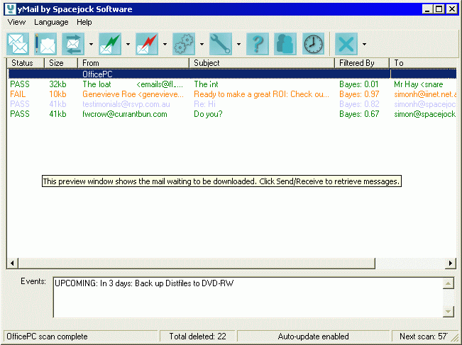Click to view yMail 1.0.293 screenshot